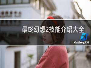 最终幻想2技能介绍大全