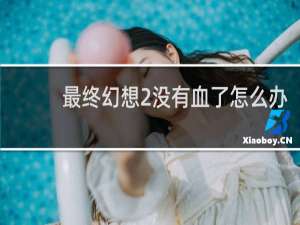 最终幻想2没有血了怎么办