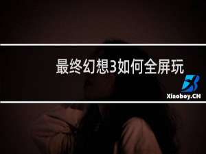 最终幻想3如何全屏玩