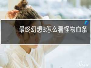 最终幻想3怎么看怪物血条