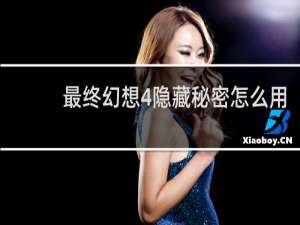 最终幻想4隐藏秘密怎么用