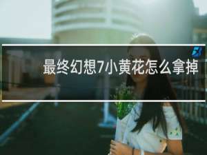 最终幻想7小黄花怎么拿掉