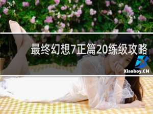 最终幻想7正篇 练级攻略