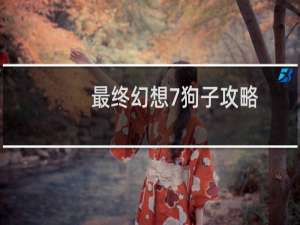 最终幻想7狗子攻略