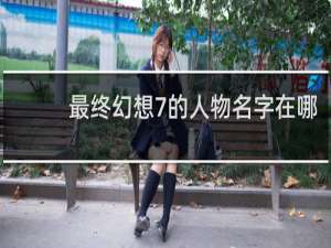最终幻想7的人物名字在哪