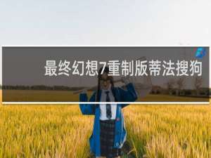 最终幻想7重制版蒂法搜狗