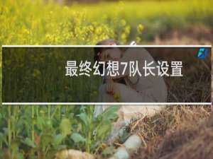 最终幻想7队长设置