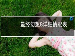 最终幻想8详细情况表