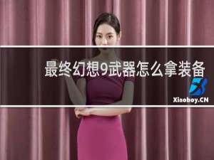 最终幻想9武器怎么拿装备