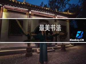 最美书法