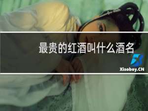 最贵的红酒叫什么酒名
