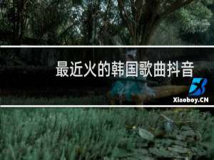 最近火的韩国歌曲抖音