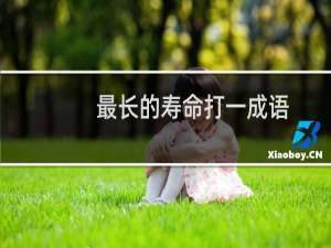 最长的寿命打一成语