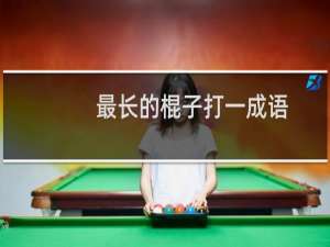 最长的棍子打一成语