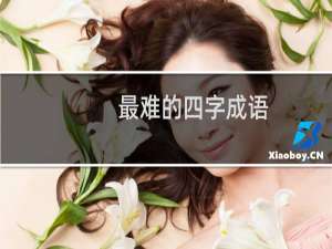 最难的四字成语