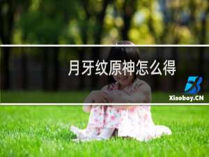 月牙纹原神怎么得