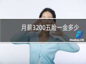 月薪3200五险一金多少