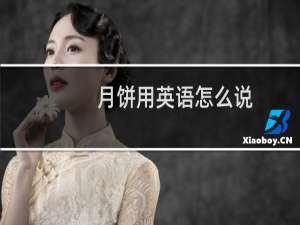 月饼用英语怎么说