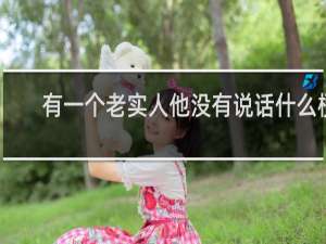 有一个老实人他没有说话什么梗？有一个老实人他没有说话是什么意思什么梗