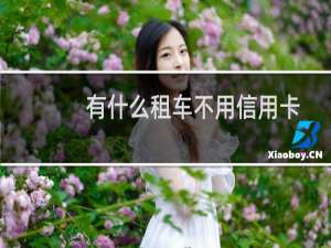 有什么租车不用信用卡