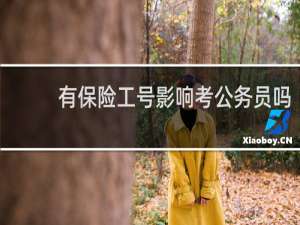 有保险工号影响考公务员吗