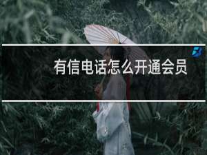 有信电话怎么开通会员?