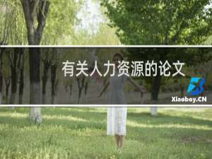 有关人力资源的论文
