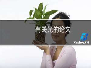 有关光的论文