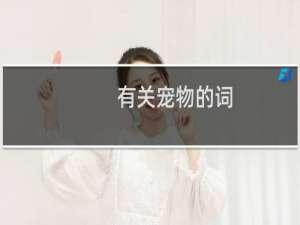 有关宠物的词
