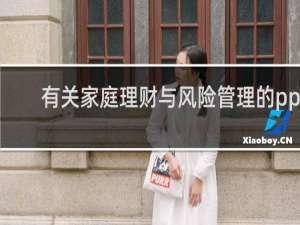 有关家庭理财与风险管理的ppt