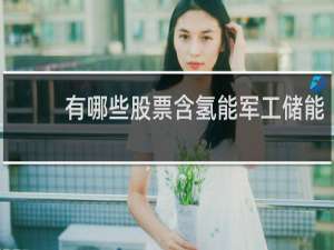 有哪些股票含氢能军工储能
