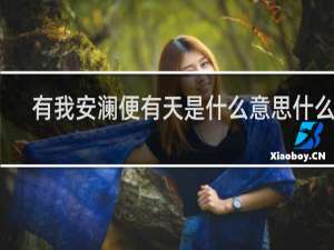 有我安澜便有天是什么意思什么梗