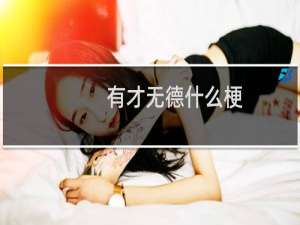 有才无德什么梗