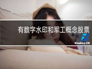 有数字水印和军工概念股票