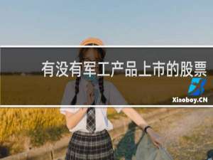 有没有军工产品上市的股票