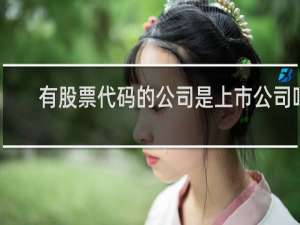 有股票代码的公司是上市公司吗
