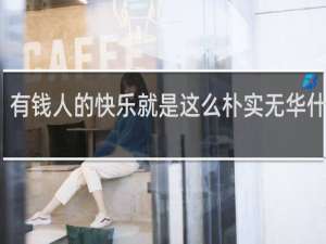 有钱人的快乐就是这么朴实无华什么梗