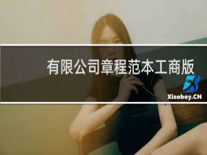 有限公司章程范本工商版