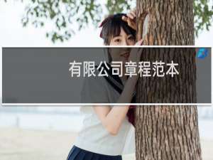 有限公司章程范本