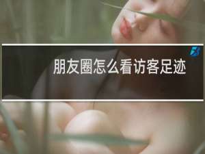 朋友圈怎么看访客足迹（朋友圈怎么看访客记录）
