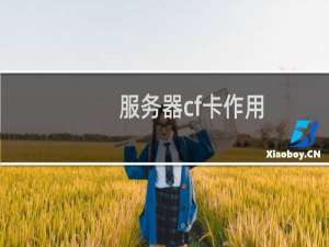 服务器cf卡作用