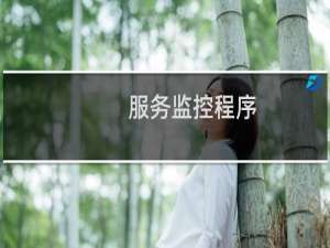 服务监控程序(关于服务监控程序的简介)