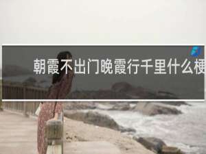 朝霞不出门晚霞行千里什么梗