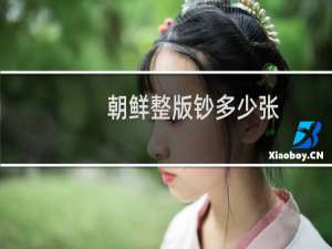 朝鲜整版钞多少张