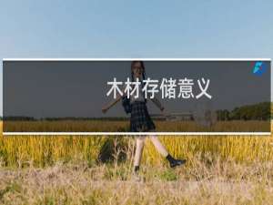 木材存储意义