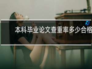 本科毕业论文查重率多少合格