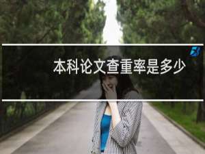 本科论文查重率是多少
