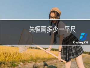 朱恒画多少一平尺