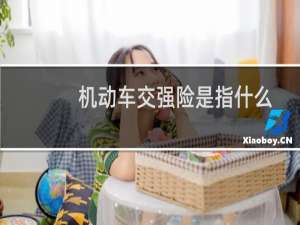 机动车交强险是指什么