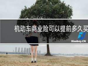 机动车商业险可以提前多久买